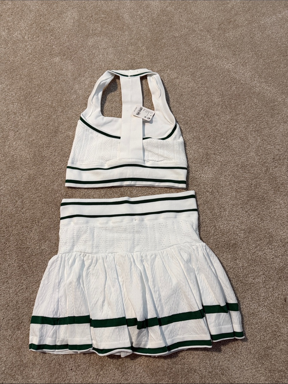 Free People White and Green Athletic Skirt Set - Picture 5 of 6